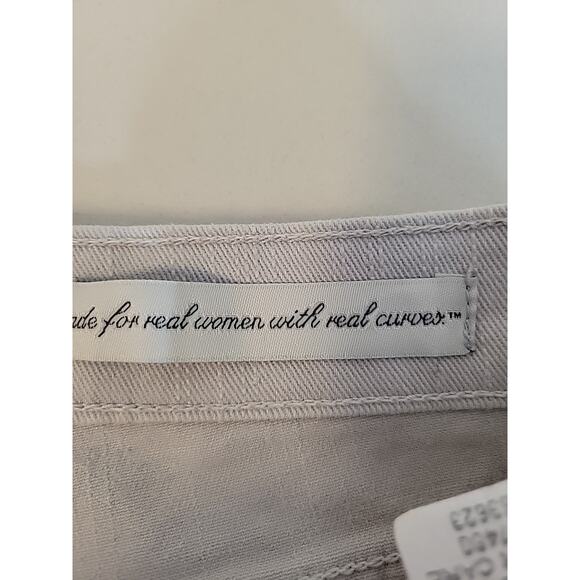 NYDJ Jeans Stretch Comfort Light Gray Rhinestone Cowgirl Bling Western Size 10 - Picture 6 of 11